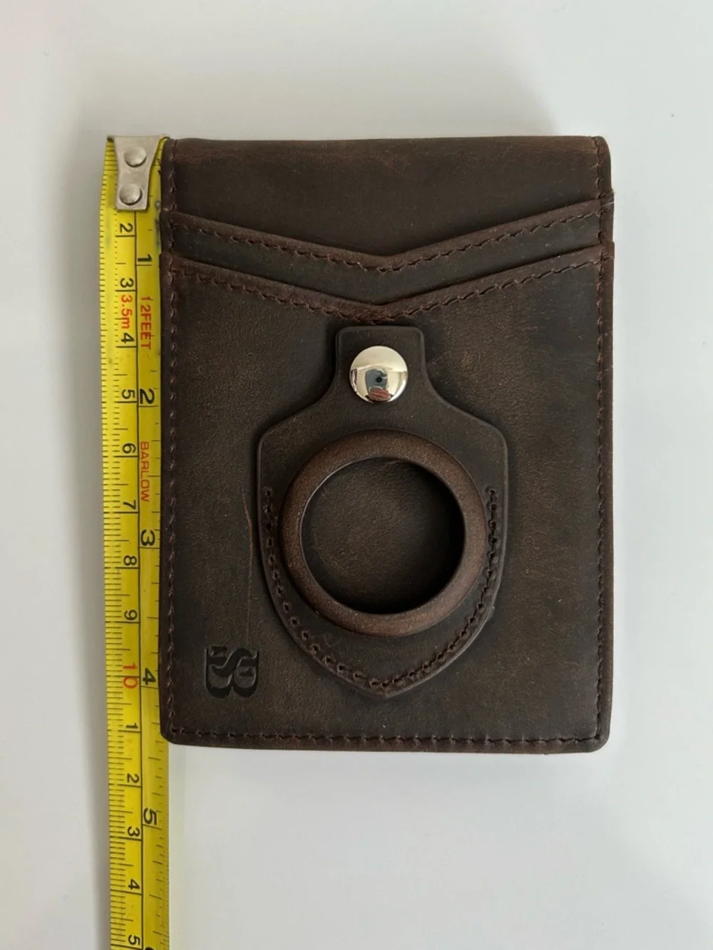 Serman Brands Transformer AirTag Wallet in Texas Brown RFID-blocking- Never Used